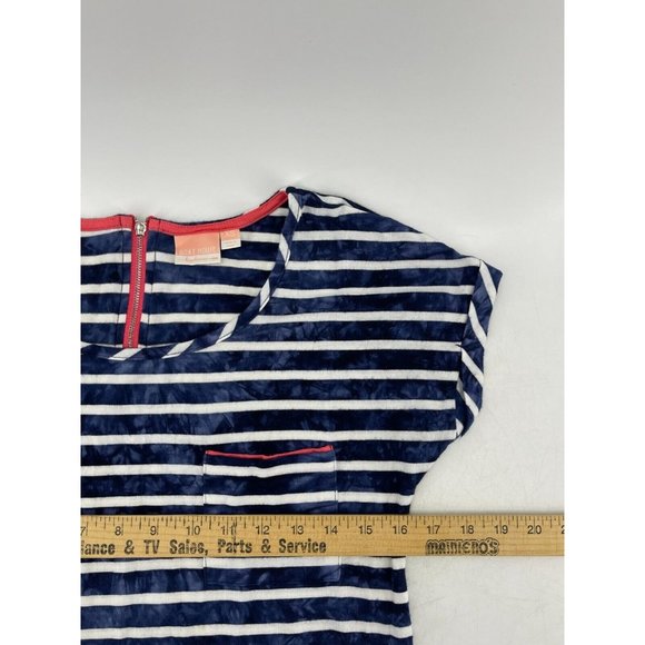 Boat House Beachwear Striped Sleeveless Beach Coverup Shirt Top Pockets Size XS - Picture 10 of 12